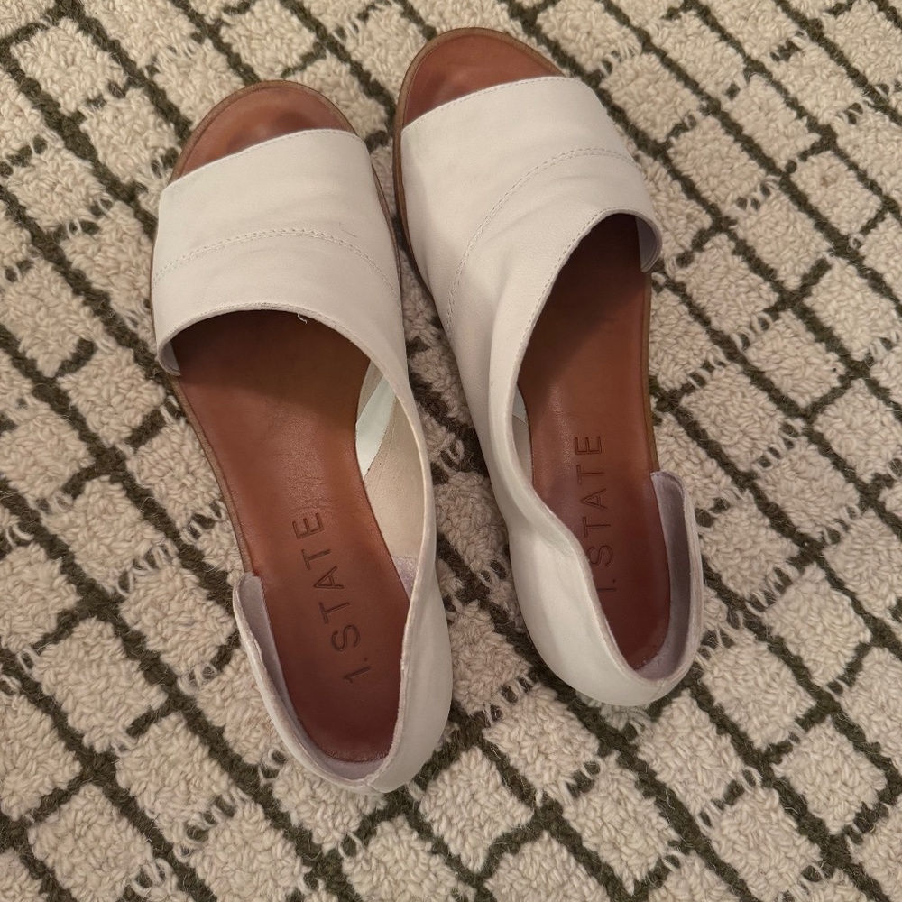 1. State white sandal